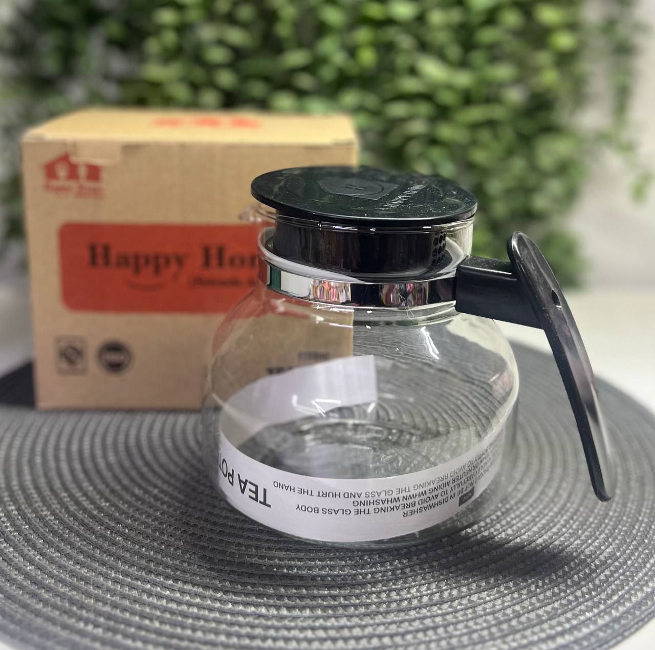 قوری پیرکس 1100 میل درب پلاستیکی هپی هوم