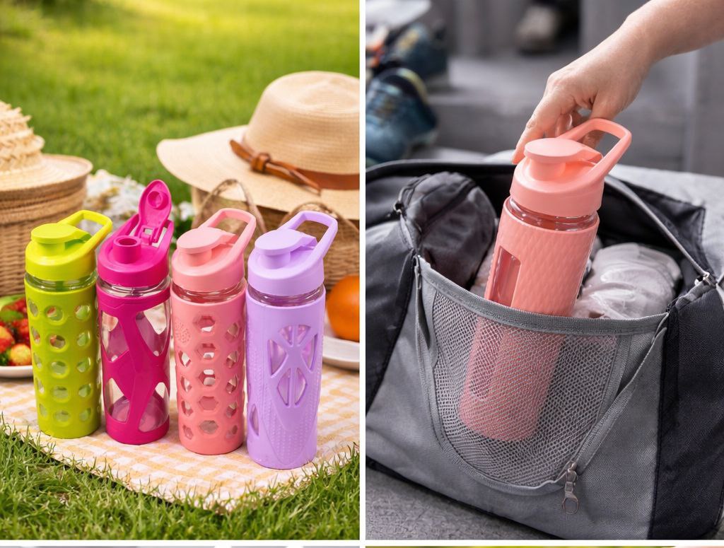 قمقمه آب کاور دار رنگی