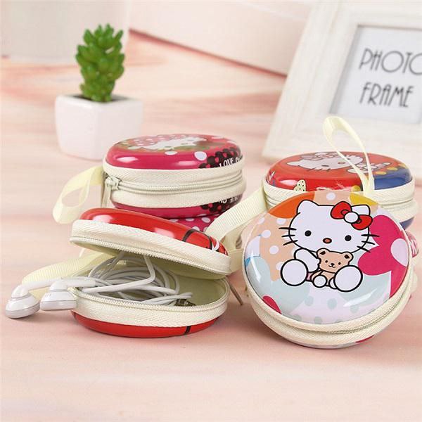 کیف هندزفری گرد فلزی مدل کیتی