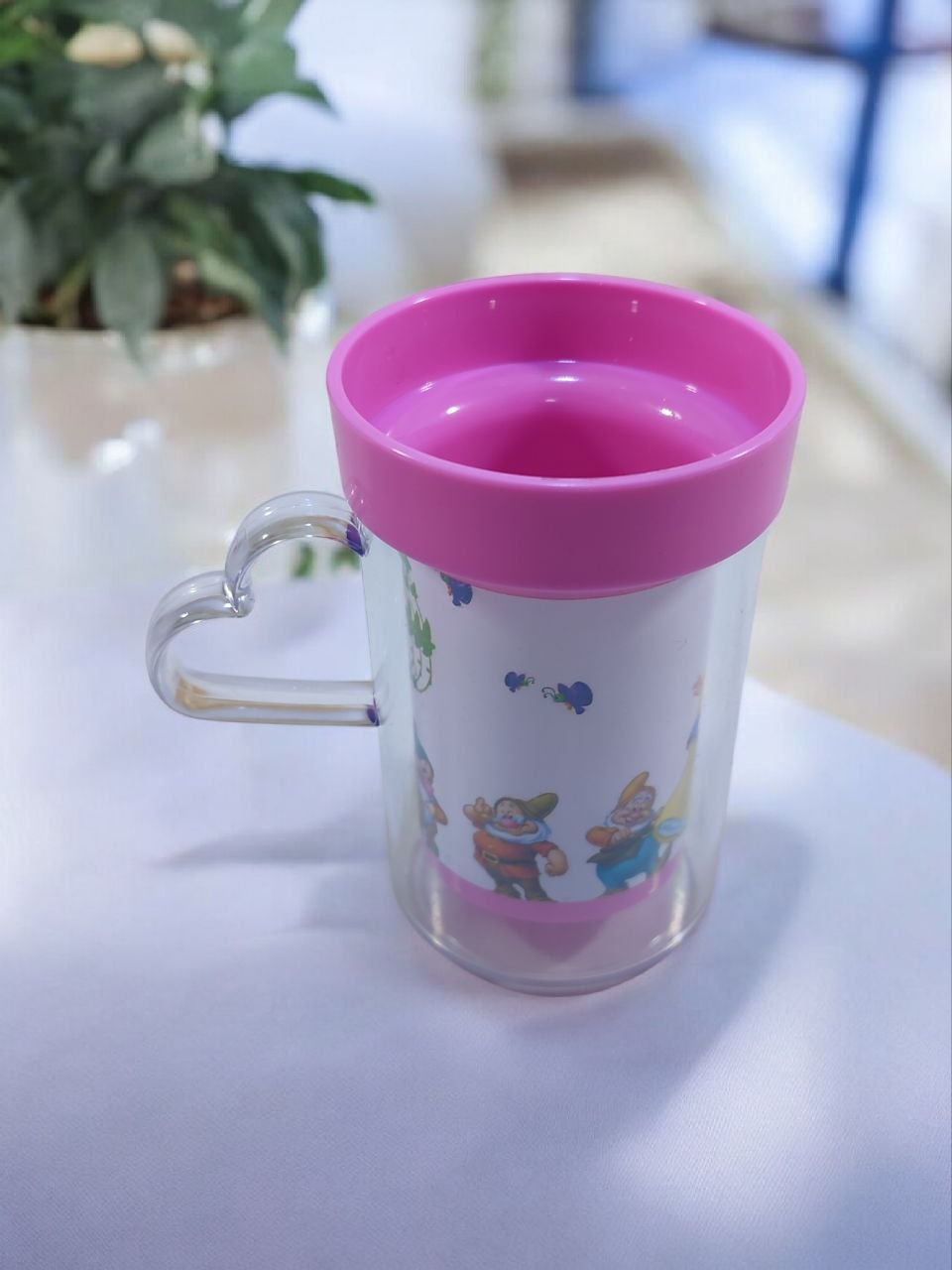 لیوان کودک دوجداره دسته قلبی